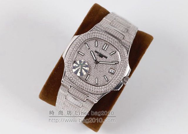 PATEK PHILIPPE手錶 鸚鵡螺滿天星系列 百達翡麗藍寶石玻璃鑲滿鑽男表 百達翡麗高端男士腕表  hds1691